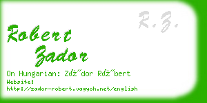 robert zador business card